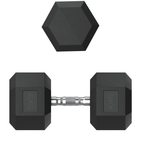 Гантель гексагональная UNIX Fit обрезиненная 40 кг / 1 шт.