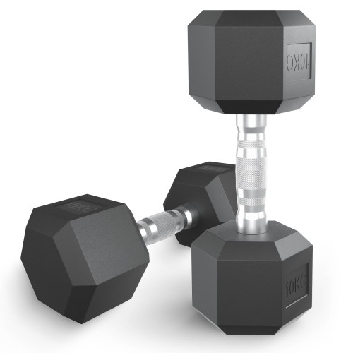 Гантель гексагональная UNIX Fit обрезиненная 10 кг / шт.