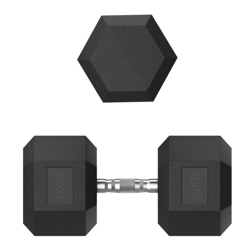 Гантель гексагональная UNIX Fit обрезиненная 50 кг / 1 шт.