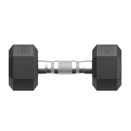 Гантель гексагональная UNIX Fit обрезиненная 5 кг, 2 шт.