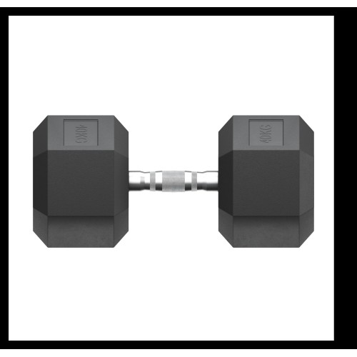 Гантель гексагональная UNIX Fit обрезиненная 40 кг / 1 шт.