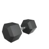 Гантель гексагональная UNIX Fit обрезиненная 37,5 кг / шт.