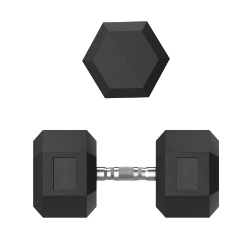 Гантель гексагональная UNIX Fit обрезиненная 37,5 кг / шт.