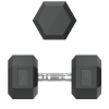 Гантель гексагональная UNIX Fit обрезиненная 17,5 кг / 1 шт.