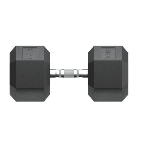 Гантель гексагональная UNIX Fit обрезиненная 37,5 кг / шт.