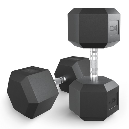 Гантель гексагональная UNIX Fit обрезиненная 40 кг / 1 шт.