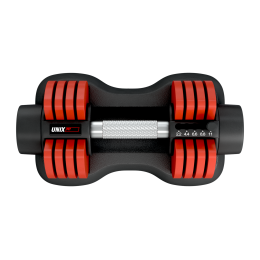 Гантель со ступенчатой регулировкой UNIX Fit 11 кг красная