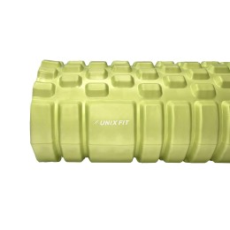 Ролик массажный для йоги и фитнеса UNIX Fit 33 см, зеленый