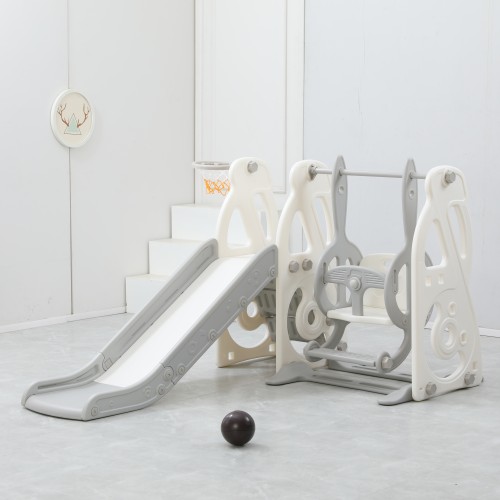 Горка с качелями UNIX Kids Music Grey