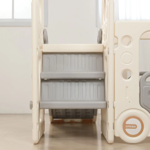 Игровой комплекс с горкой и качелями UNIX Kids Bus (171 cm) Grey