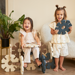 Конструктор UNIX Kids Snowflakes (16 шт.) Grey-Camel