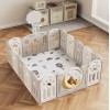 Манеж UNIX Kids DeLuxe Grey, 150x180 cм, с баскетбольным кольцом и ковриком