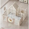 Манеж UNIX Kids DeLuxe House Camel, 150 x 180 см, с баскетбольной стойкой, доской для рисования, качелями