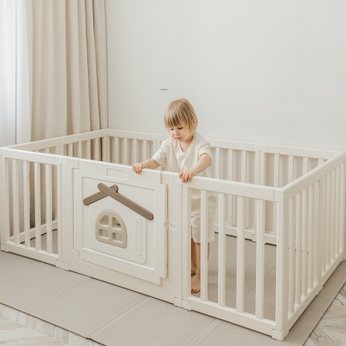 Большой детский игровой манеж UNIX Kids Classic Tree House 200 x 280 Camel