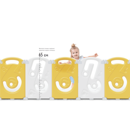 Манеж UNIX Kids SUPREME Music 160x160 Yellow