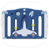 Манеж UNIX Kids SUPREME Space 200x200 Blue с качелями