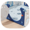 Манеж UNIX Kids SUPREME Space 200x200 Blue с качелями