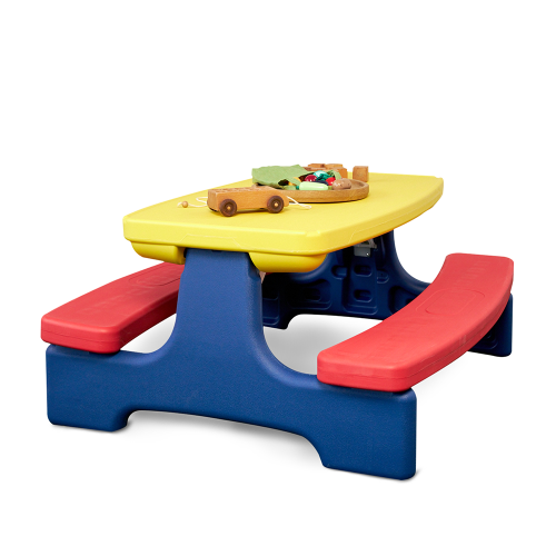 Стол садовый с лавочками UNIX Kids Garden Yellow