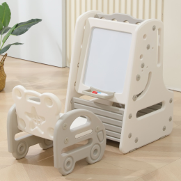 Стол трансформер детский 3 в 1 UNIX Kids Grey со стульчиком