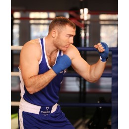 Бинт боксерский COBRA, хлопок/нейлон, синий, 4,5 м