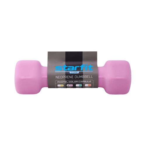 Гантель неопреновая STARFIT DB-201 1 кг, розовый пастель.