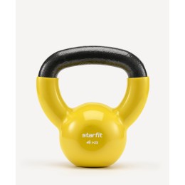 Гиря виниловая STARFIT DB-401, 4 кг, желтый