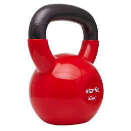 Гиря виниловая DB-401, 16 кг, красный