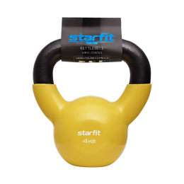 Гиря виниловая STARFIT DB-401, 4 кг, желтый