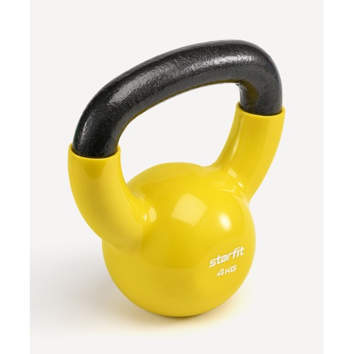 Гиря виниловая STARFIT DB-401, 4 кг, желтый