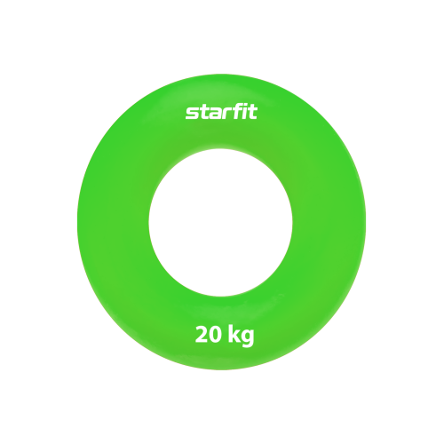 Эспандер кистевой ES-404 "Кольцо", диаметр 8,8 см, 20 кг, силикогель, зеленый