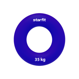 Эспандер кистевой ES-404 "Кольцо", диаметр 8,8 см, 35 кг, силикогель, темно-синий