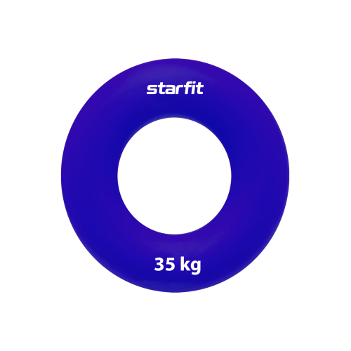 Эспандер кистевой ES-404 "Кольцо", диаметр 8,8 см, 35 кг, силикогель, темно-синий