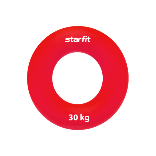 Эспандер кистевой ES-404 "Кольцо", диаметр 8,8 см, 30 кг, силикогель, красный