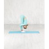 Коврик для йоги и фитнеса FM-101, PVC, 173x61x0,5 см, синий пастель