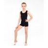 Купальник гимнастический Eva, без рукавов, полиамид, черный, 38, детский