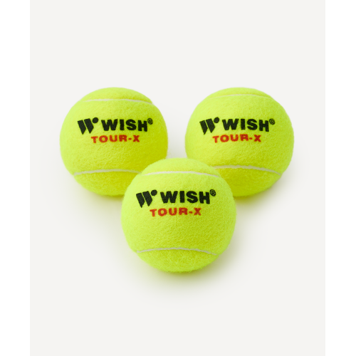 Мяч для большого тенниса WISH TOUR-X 830, желто-зеленый, 3 шт