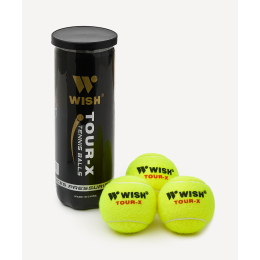 Мяч для большого тенниса WISH TOUR-X 830, желто-зеленый, 3 шт