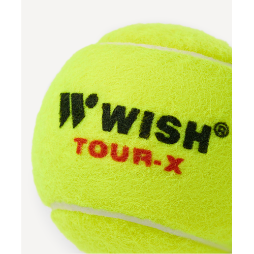 Мяч для большого тенниса WISH TOUR-X 830, желто-зеленый, 3 шт
