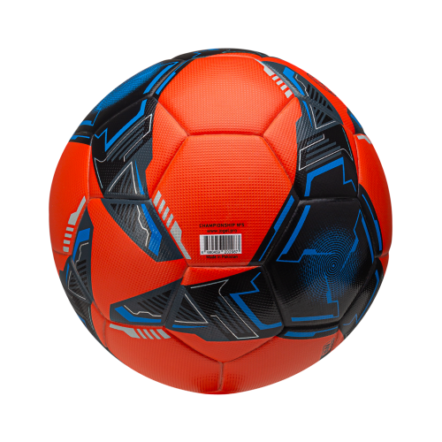 Мяч футбольный Championship №5, оранжевый/синий/черный