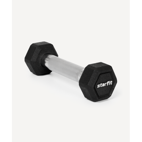 Гантель гексагональная Starfit DB-301PRO 1 кг, обрезиненная, черный