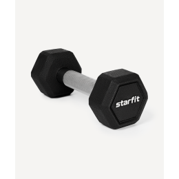 Гантель гексагональная Starfit DB-301PRO, обрезиненная, черный