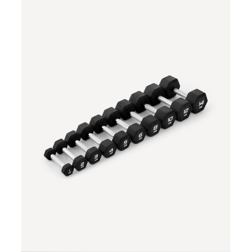 Гантель гексагональная Starfit DB-301PRO 1 кг, обрезиненная, черный