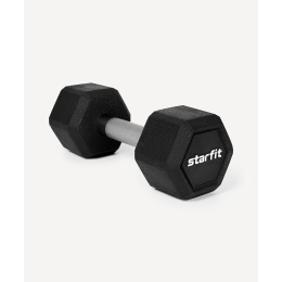 Гантель гексагональная Starfit DB-301PRO, обрезиненная, черный