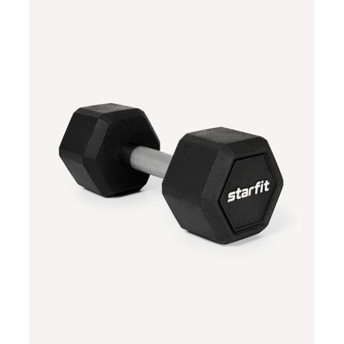 Гантель гексагональная Starfit DB-301PRO 10 кг, обрезиненная, черный