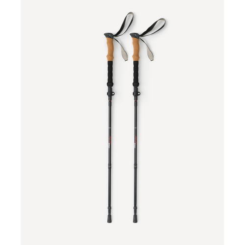 Треккинговые палки BERGER Hiking Peak Pro, 120-135 см, 5-секционные, черный/красный
