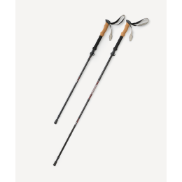 Треккинговые палки BERGER Hiking Peak Pro, 120-135 см, 5-секционные, черный/красный