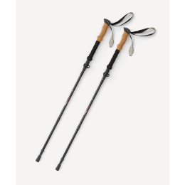 Треккинговые палки BERGER Hiking Peak Pro, 120-135 см, 5-секционные, черный/красный