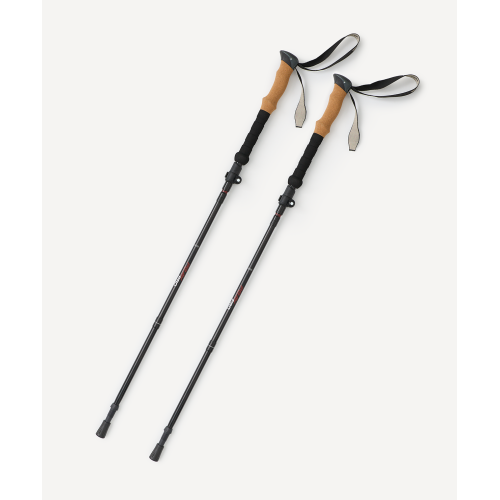 Треккинговые палки BERGER Hiking Peak Pro, 120-135 см, 5-секционные, черный/красный