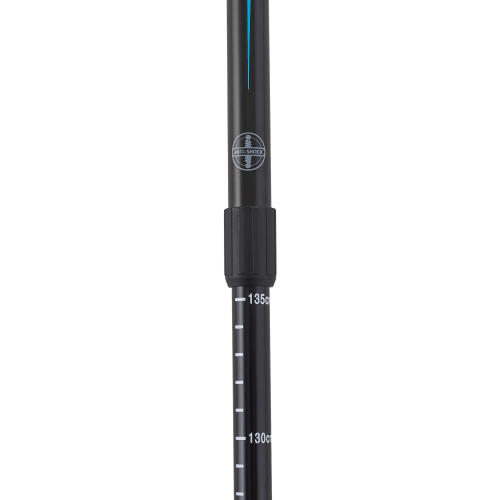 Скандинавские палки Nimbus, 77-135 см, 2-секционные, черный/голубой