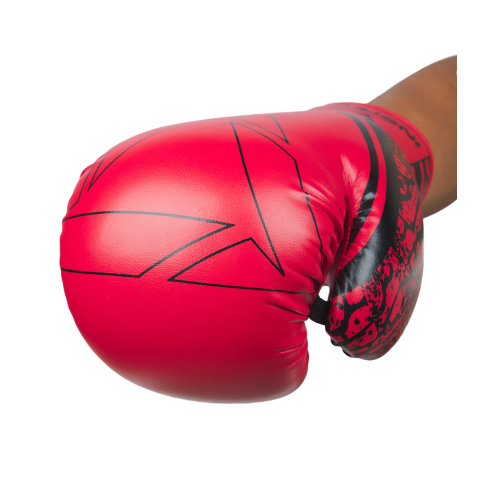 Перчатки боксерские ODIN, ПУ, красный, 14 oz